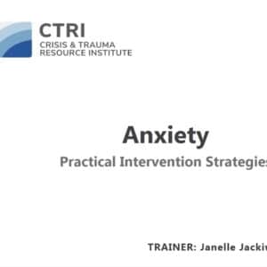 Image of webinar slide for Anxiety webinar with Janelle Jackiw