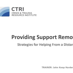 Image of webinar slide for the Providing Support Remotely with John Koop Harder