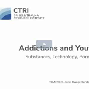 Image of webinar slide for the Addictions and Youth webinar with John Koop Harder
