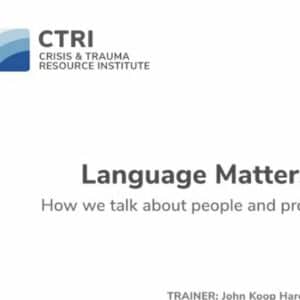 Image of webinar slide for Language Matters with John Koop Harder