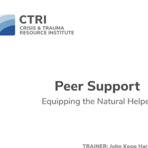Image of webinar slide for Peer Support