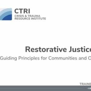 Image of webinar slide for Restorative Justice with Mike Labun