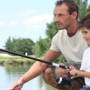 Image of boy fishing with dad for Attachment workshop