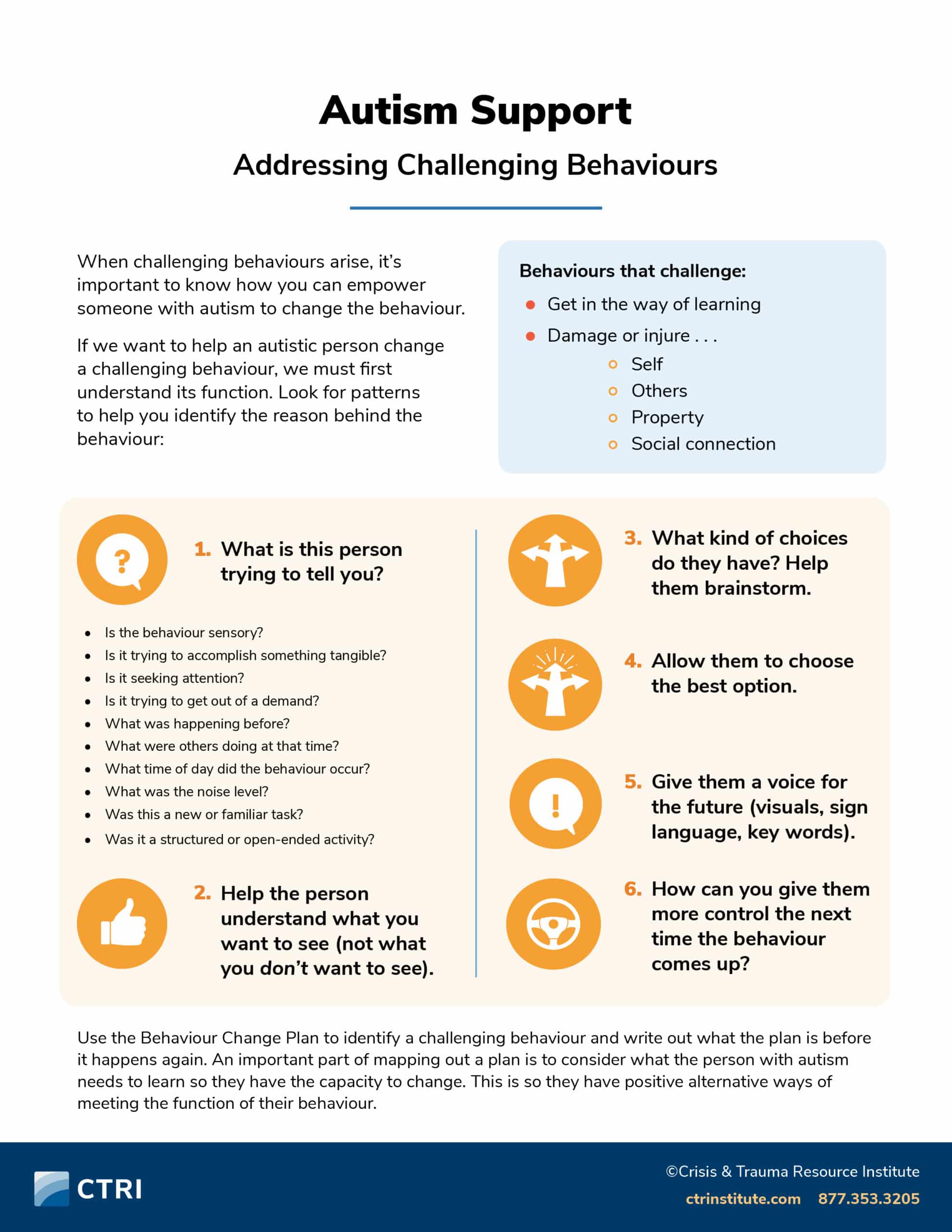 Autism Support - Addressing Challenging Behaviours Icon