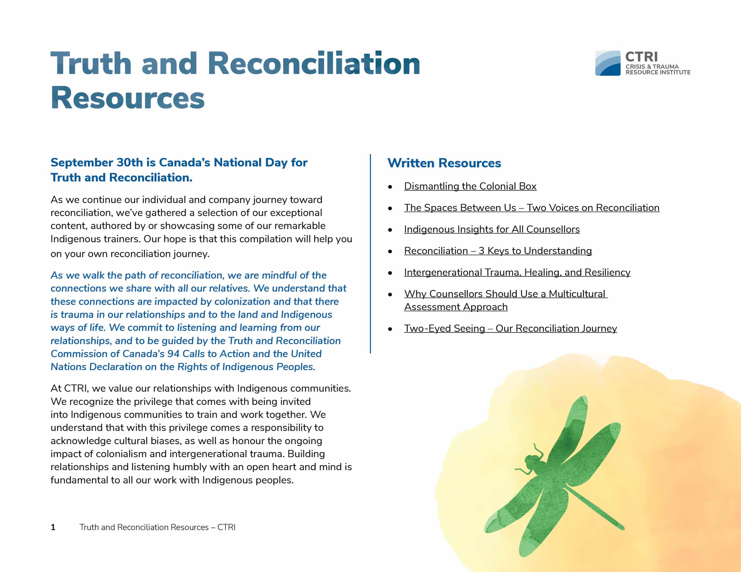 Truth and Reconciliation Resources  Icon