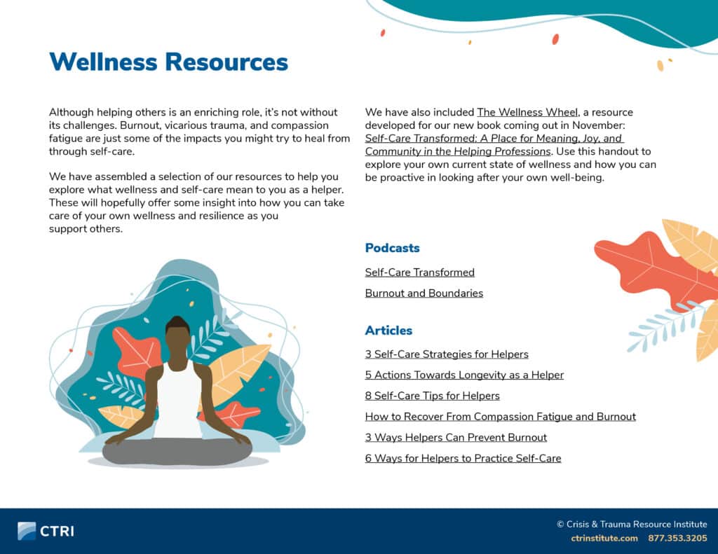 Wellness Handout.pdf Wellness Resource - Crisis & Trauma Resource Institute