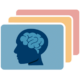 Colored icon with 3 tabs with head and brain on front one to show CTRI topics