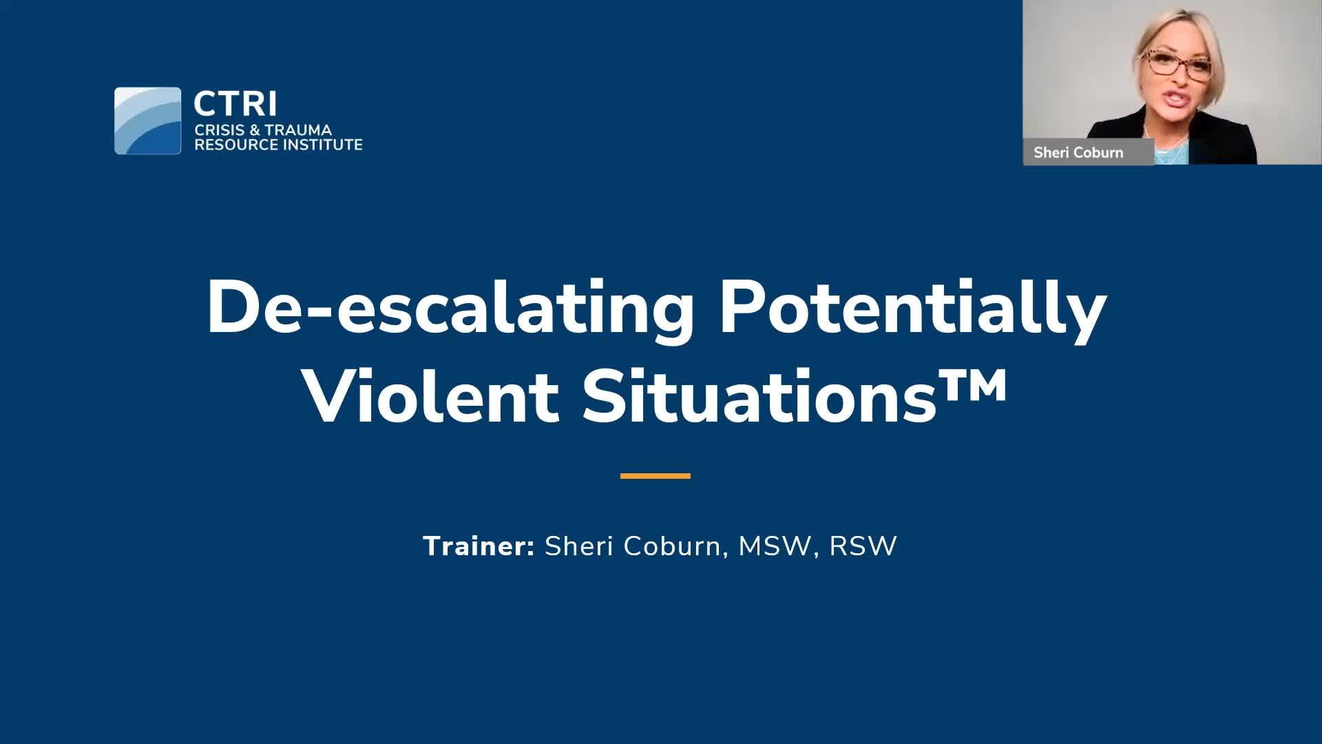  De-escalating Potentially Violent Situations™ Book Cover