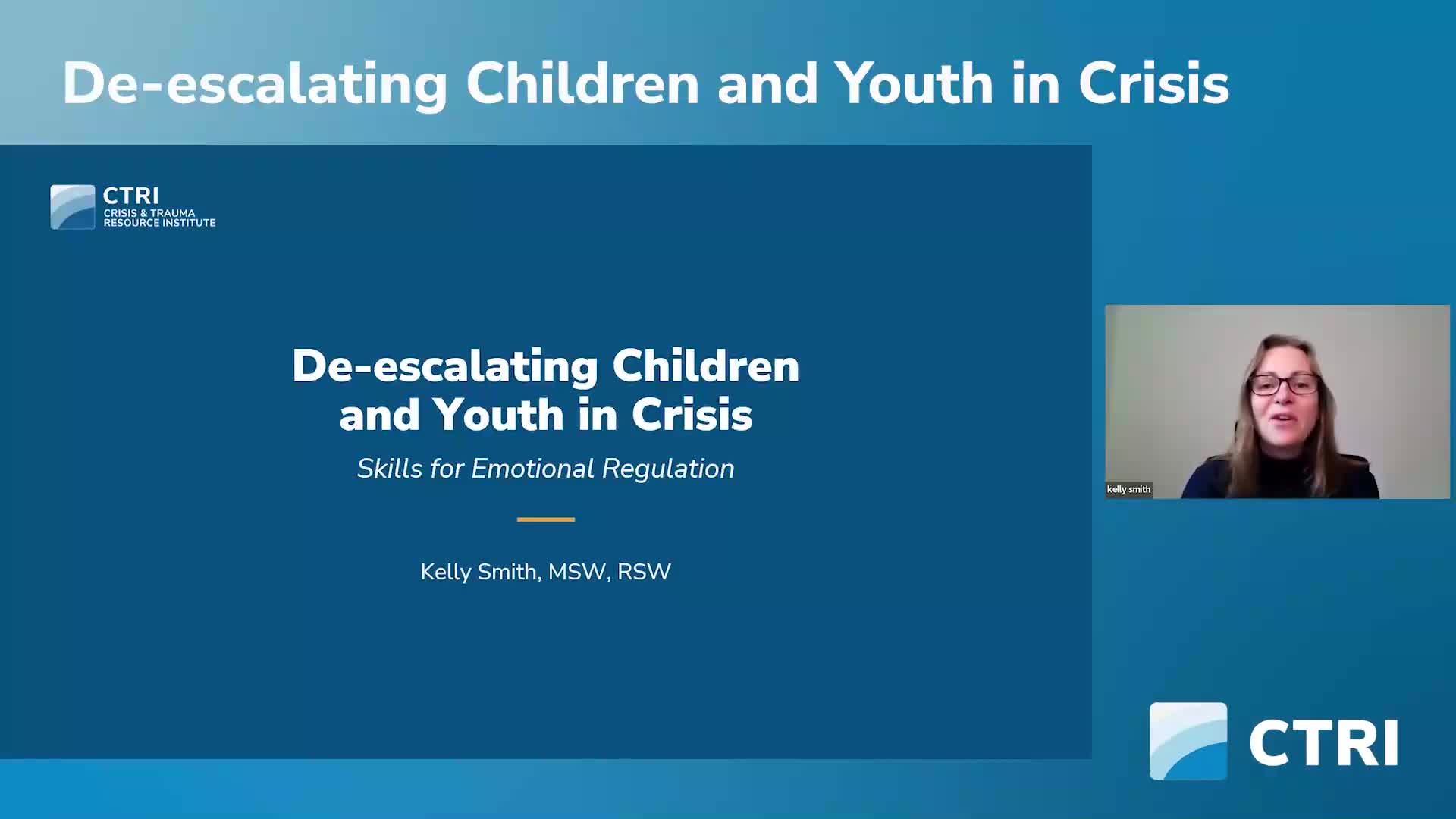 De-escalating Children and Youth in Crisis Part 1 of 1 Product Image
