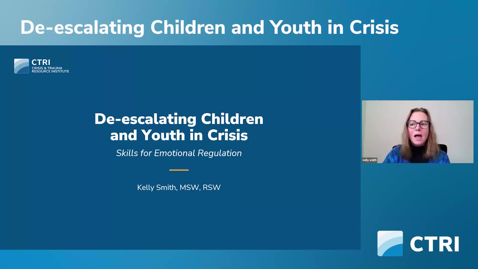  De-escalating Children and Youth in Crisis Product Image