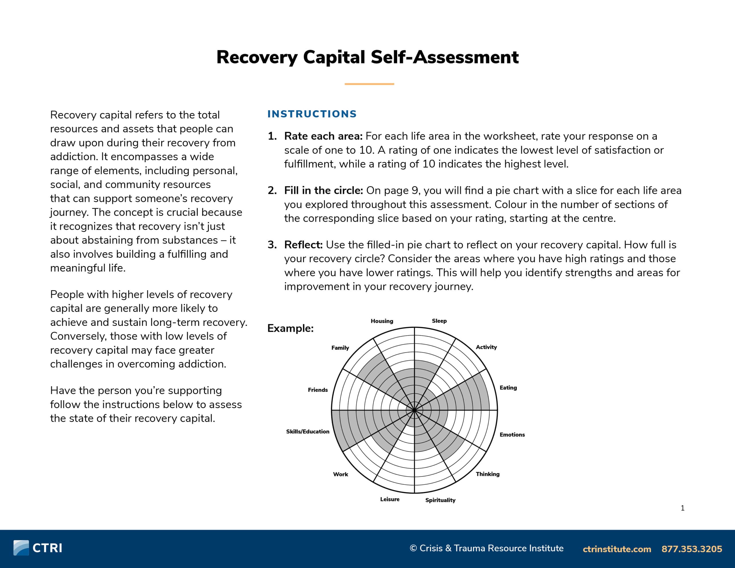 Recovery Capital Self-Assessment Icon