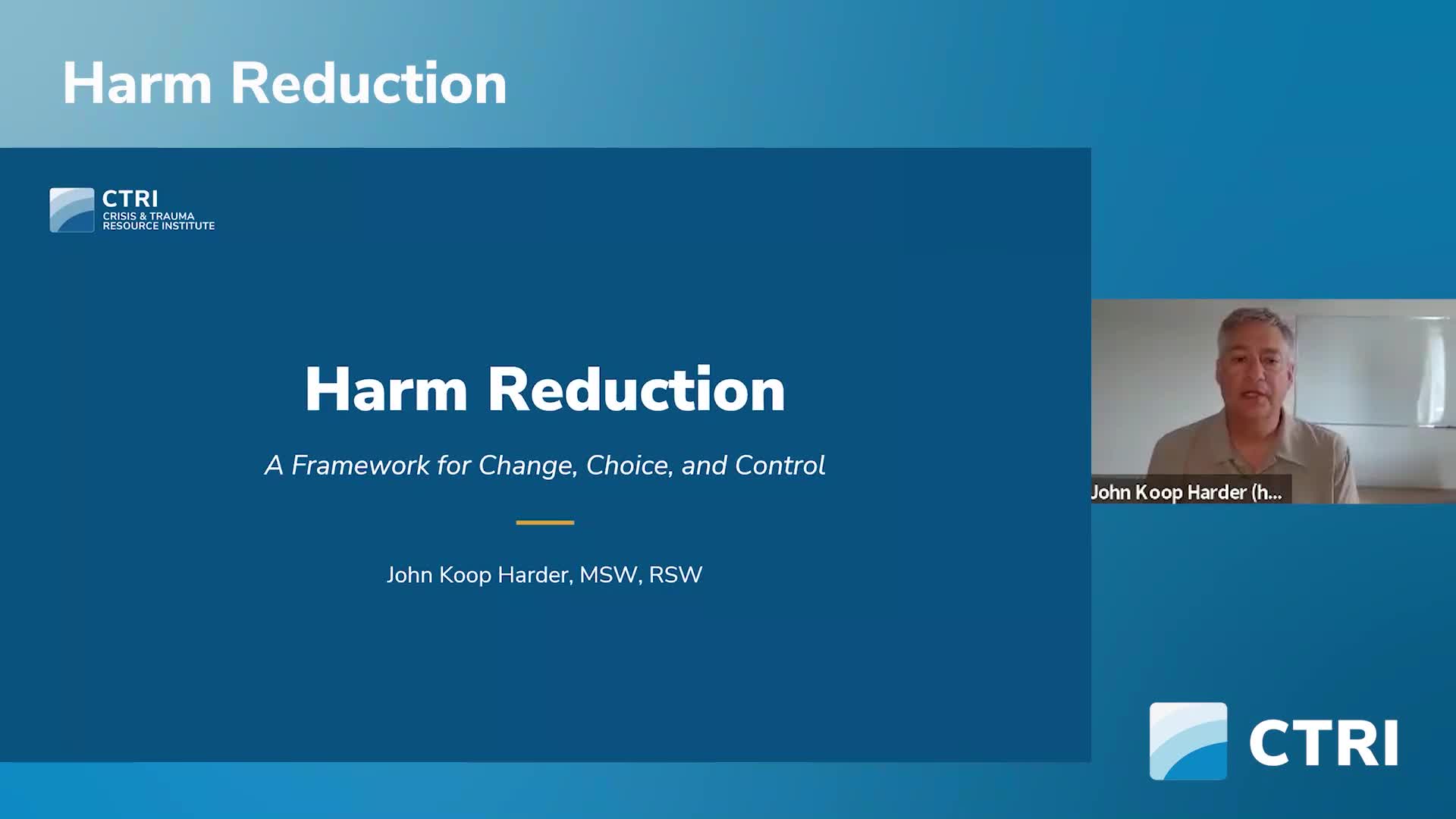 Harm Reduction Part 1 of 1 Product Image