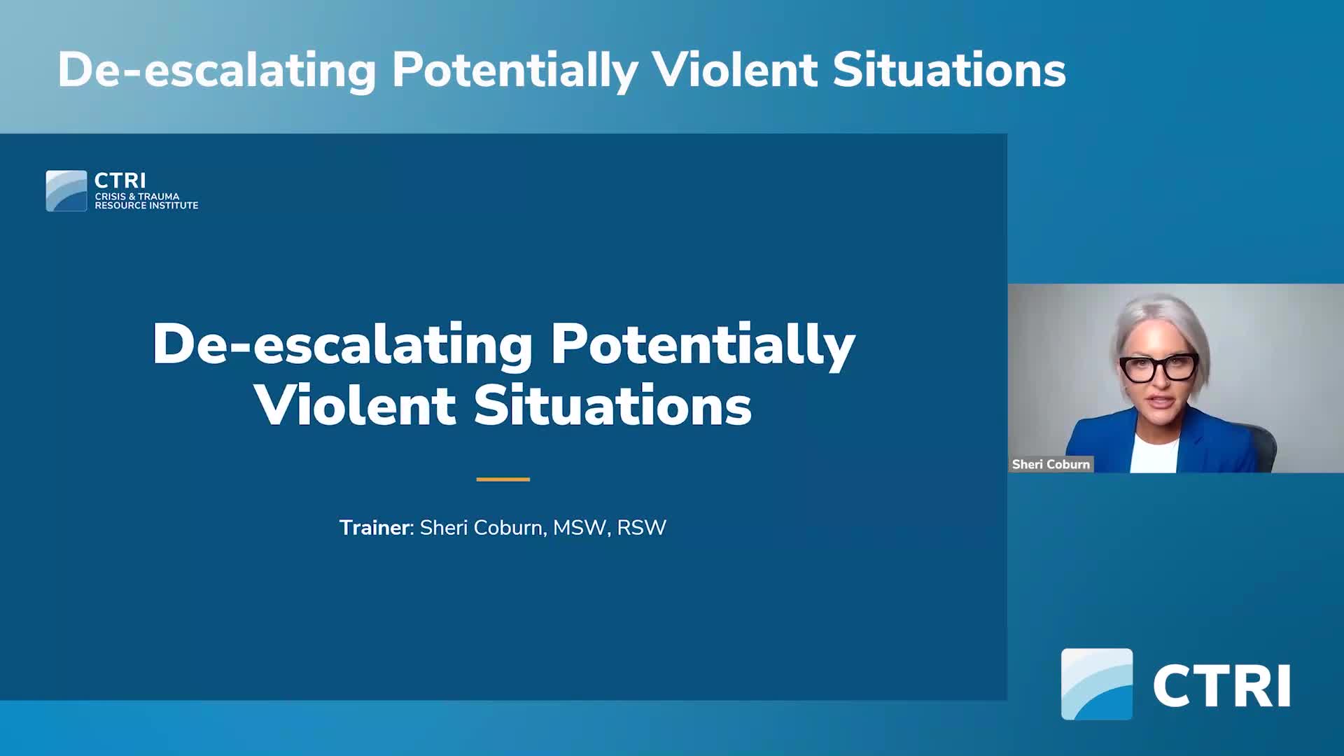 De-escalating Potentially Violent Situations Refresher Part 1 of 1 Product Image