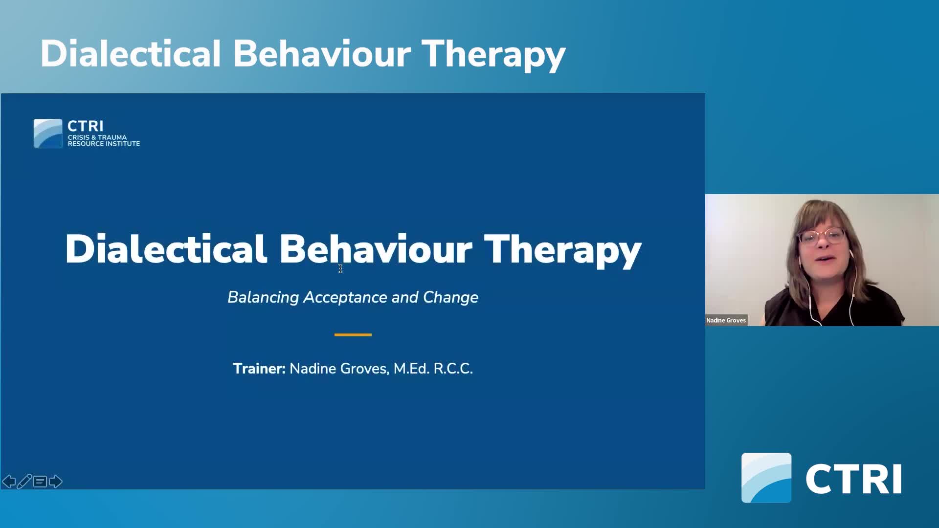 On-Demand Webinar: Dialectical Behaviour Therapy