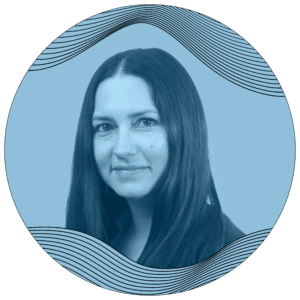Photo of Melanie Bazin in circle for Summit